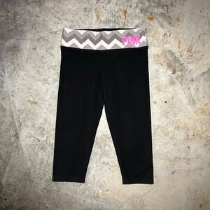 Victoria’s Secret PINK Y2K Black Capri Yoga Pants Women’s Small